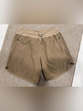 Women's Athletic Drawstring Shorts - Tan